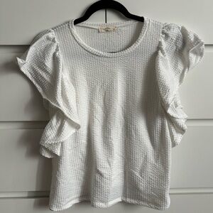 White Textured Blouse